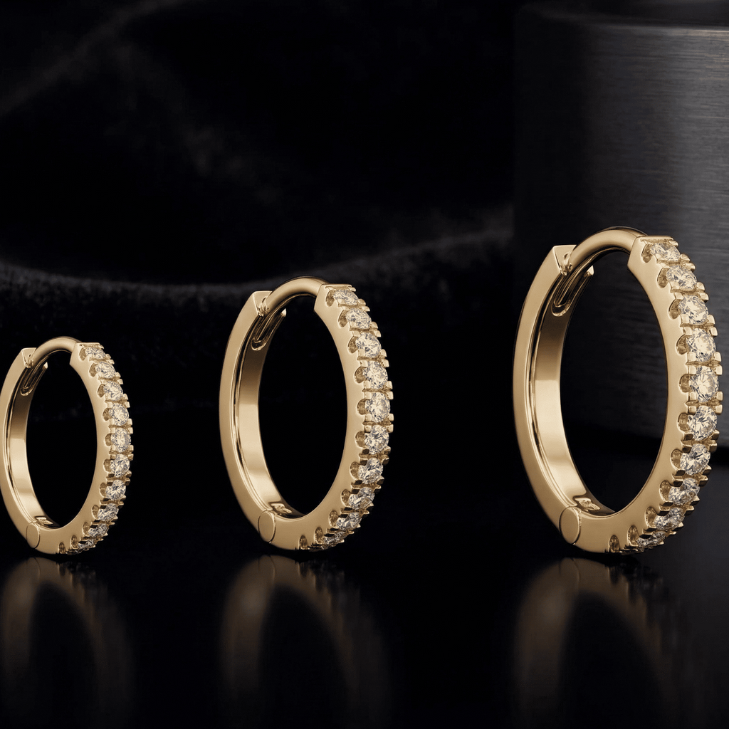 Zirconia Stone Hoop - Multiple Sizes