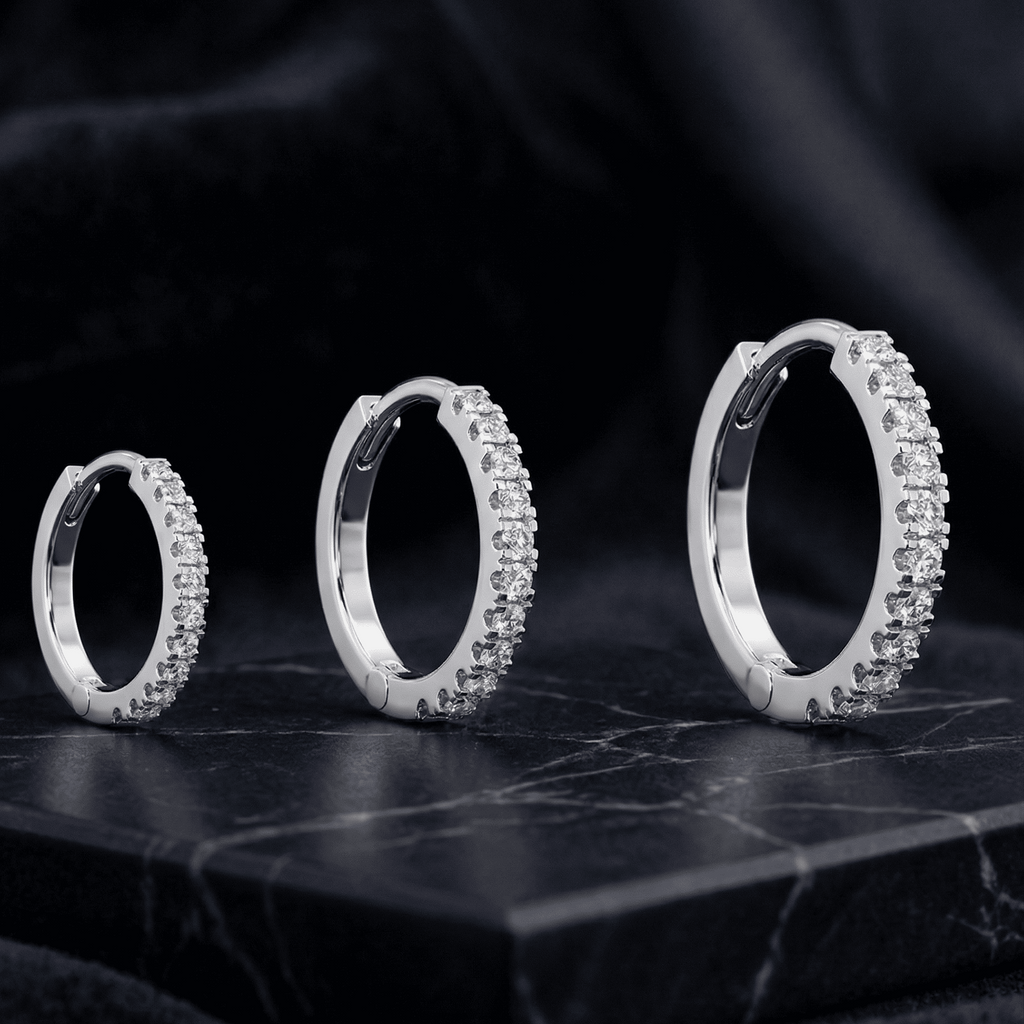 Zirconia Stone Hoop - Multiple Sizes