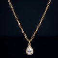 Tear Drop Solitare Necklace