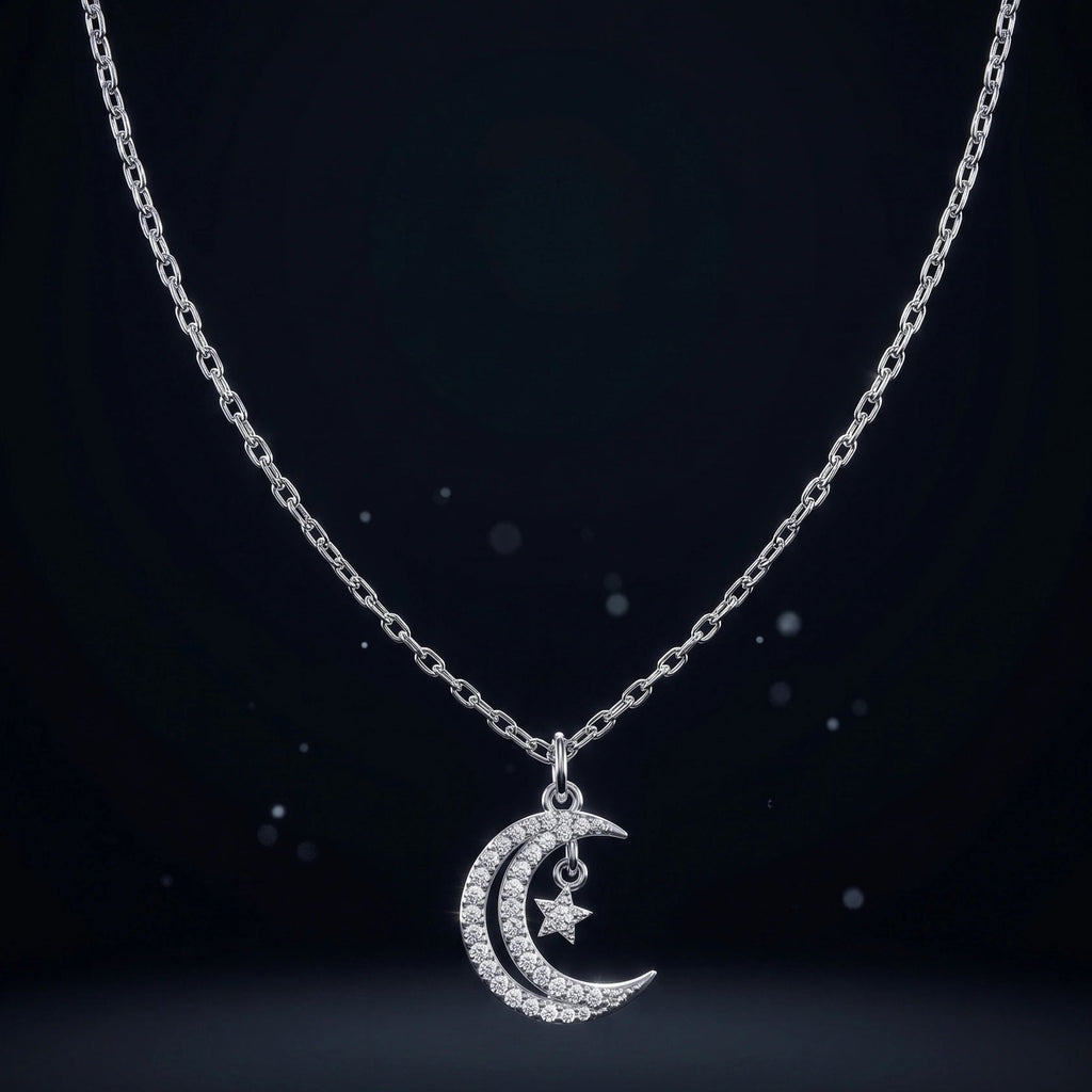 Celestial Crescent Moon Necklace