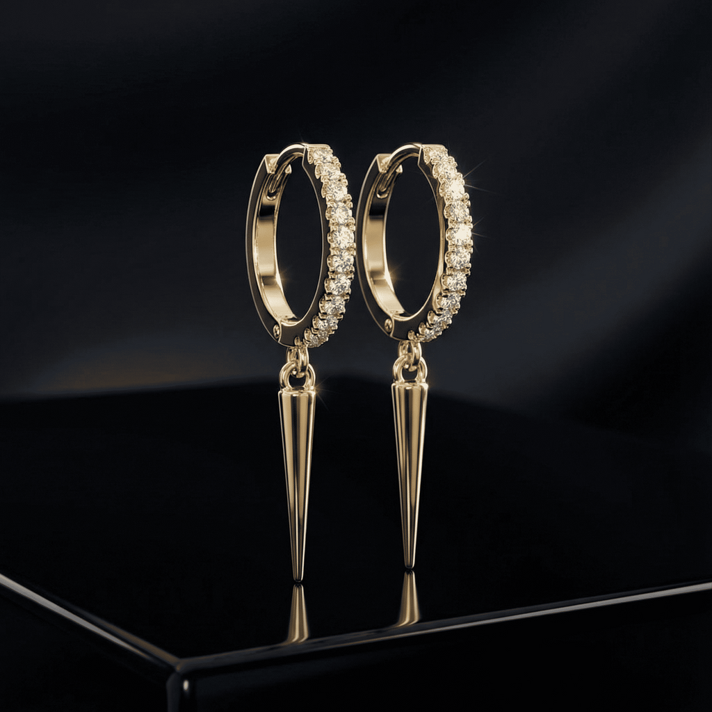 Spike Charm Bar Hoop