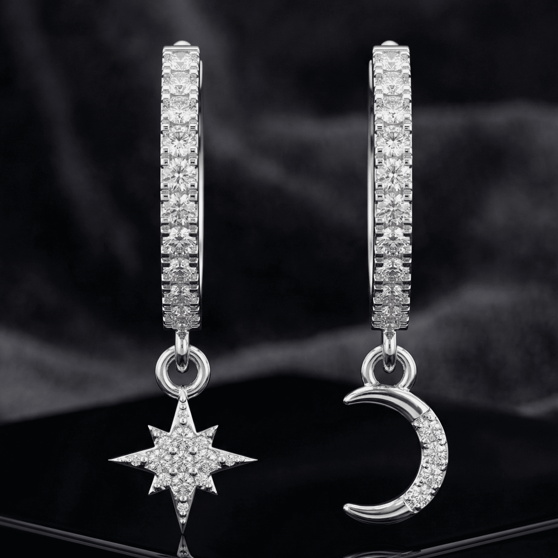 Luna Star Charm Hoop