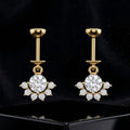 Half Sunray Zirconia Helix Hanging
