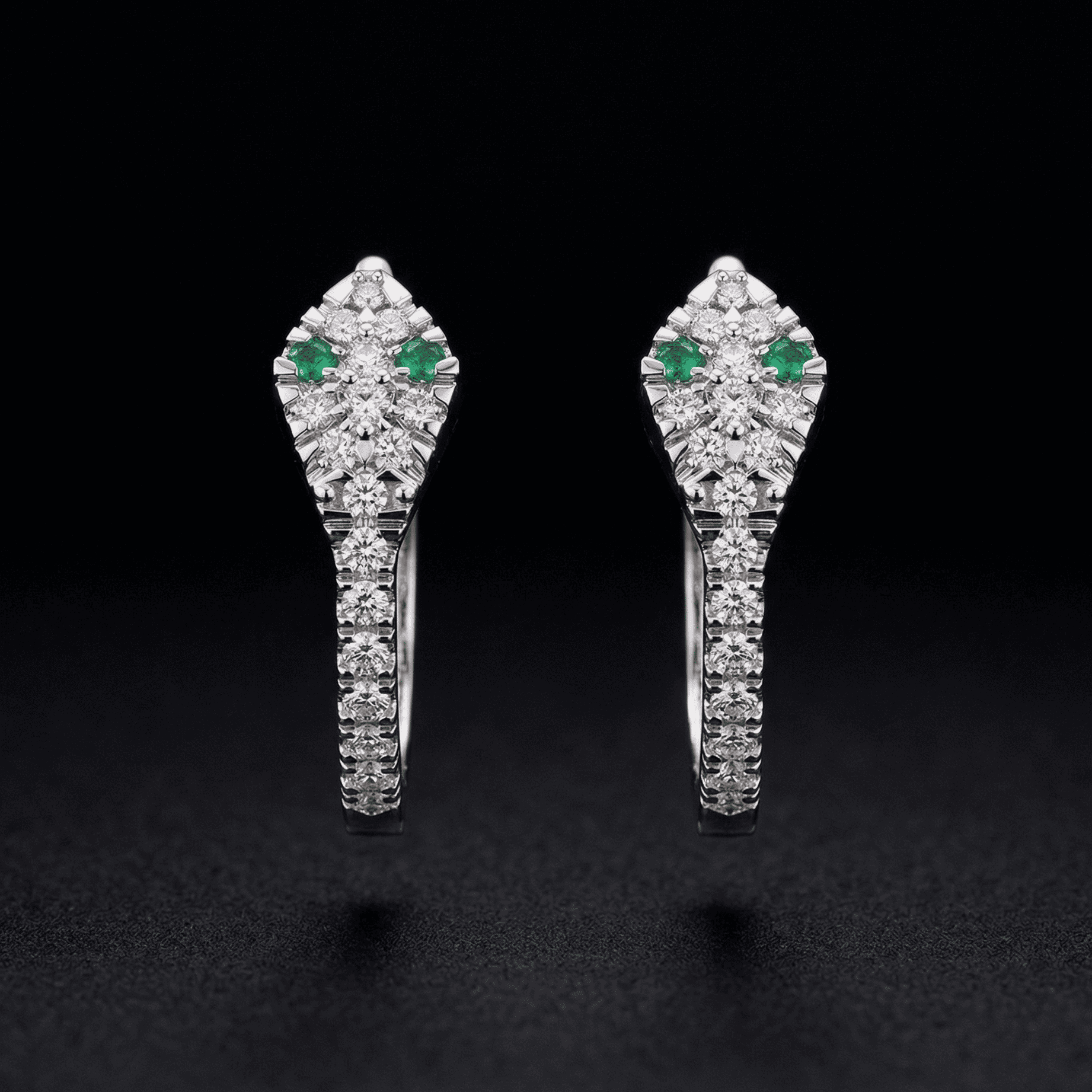 Serpentine Huggie Hoop Earrings