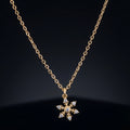 Crystal Snowflake Pendant Necklace