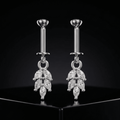 Leaflet Helix Hanging Earrings