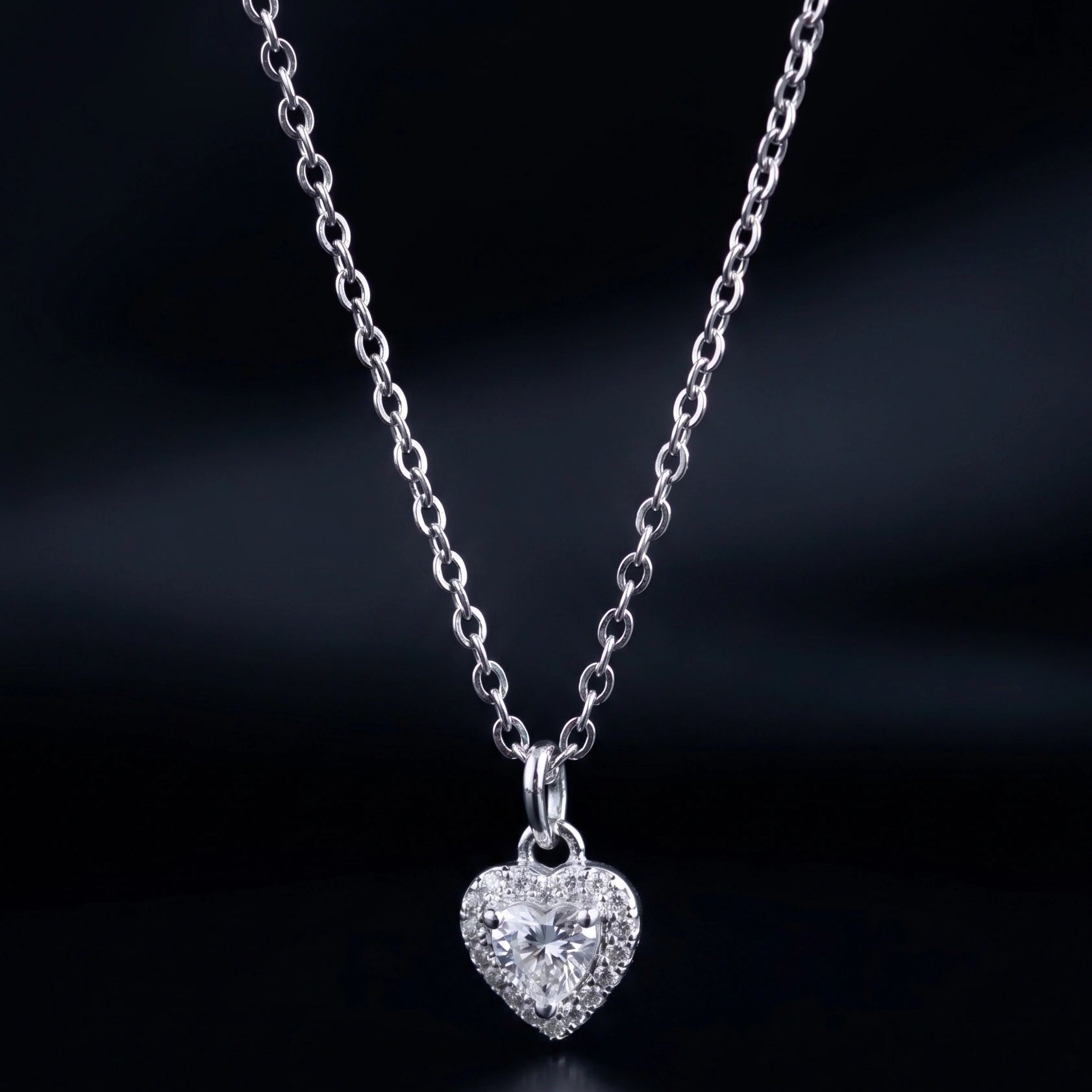 Solitare Heart Necklace