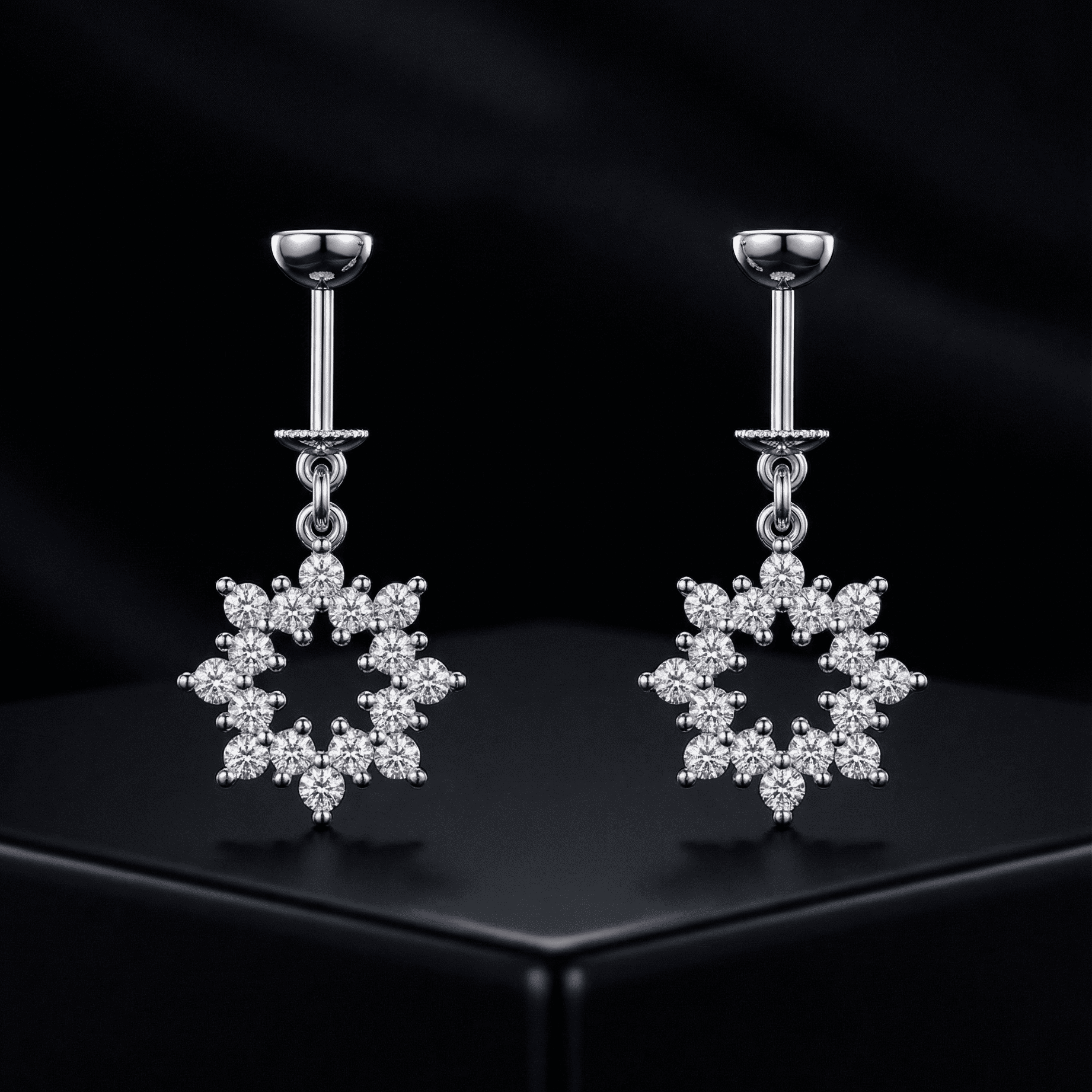 Bubble Bloom Helix Hanging Earrings