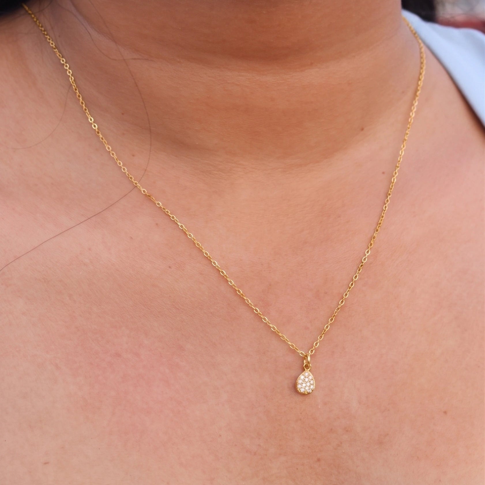 Teardrop Zircon Necklace
