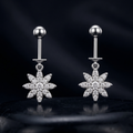 Zirconia Petal Drop Helix Hanging