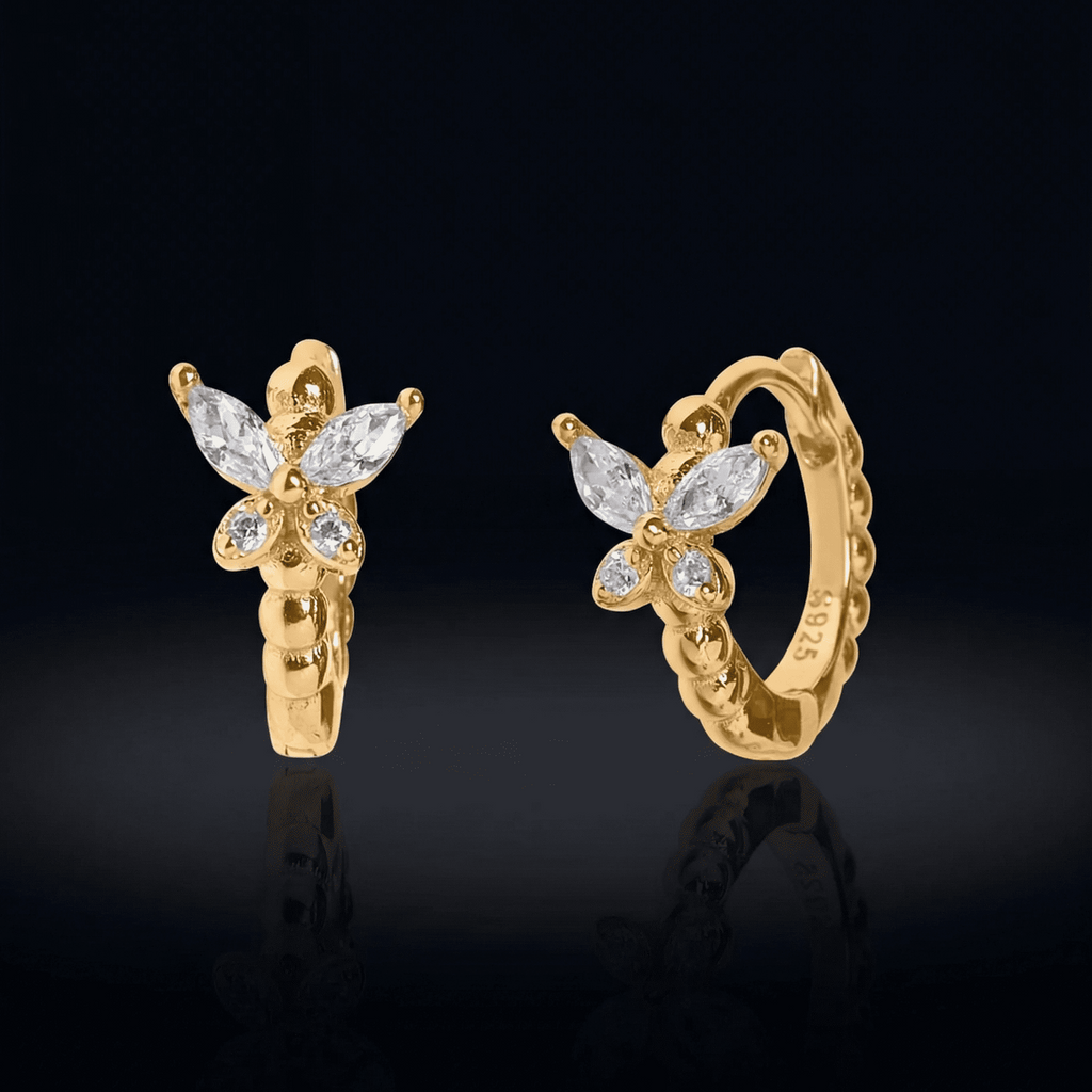 Butterfly Huggie Hoop