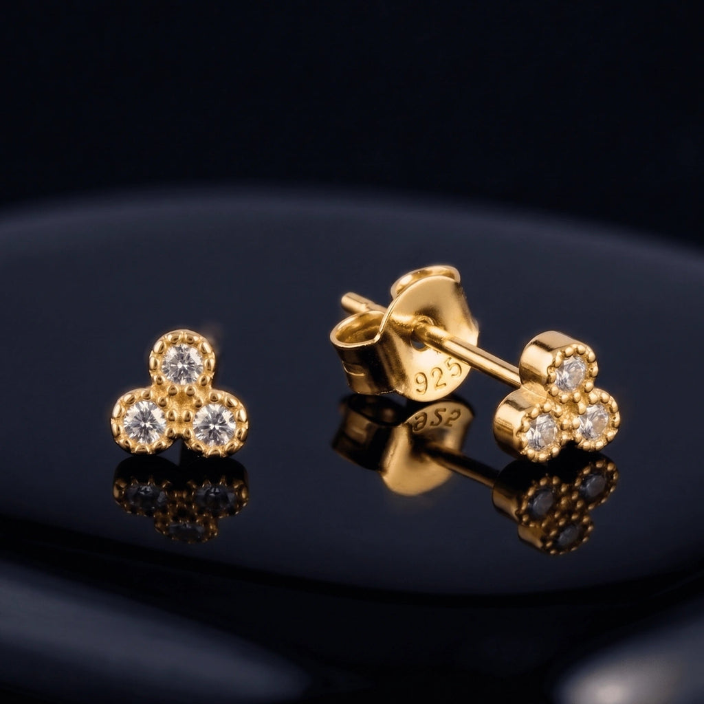 Mini Trio Stud Earrings