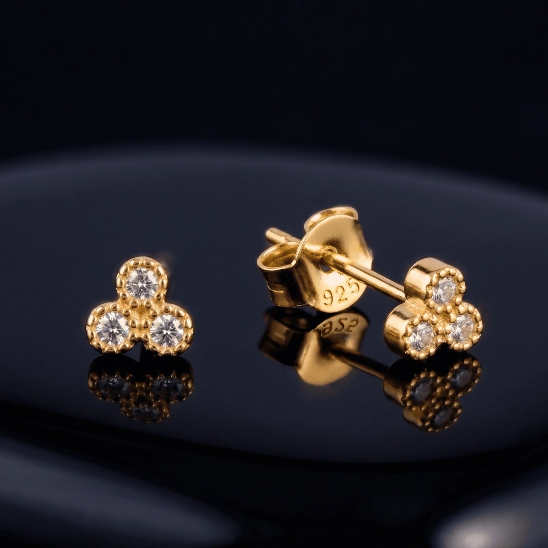Mini Trio Stud Earrings