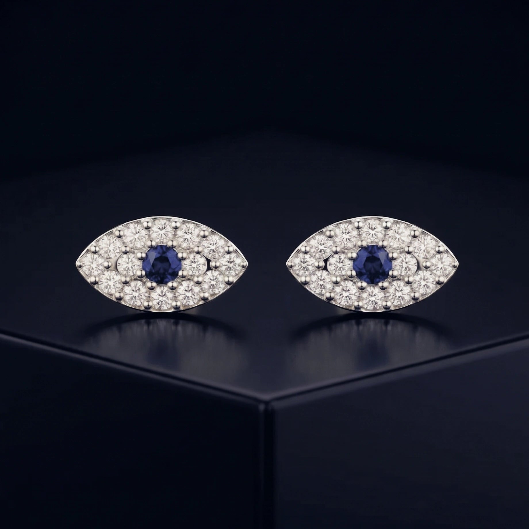 Evil Eye Zirconia Stud