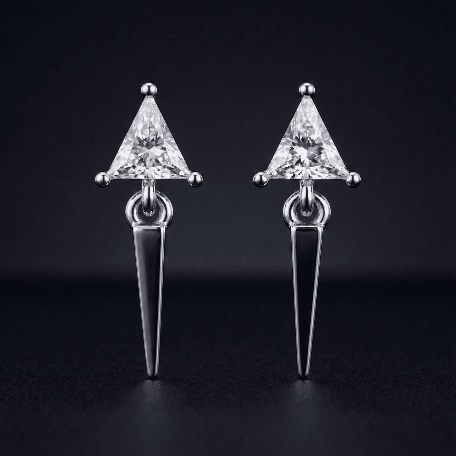 Zirconia Delta Stud