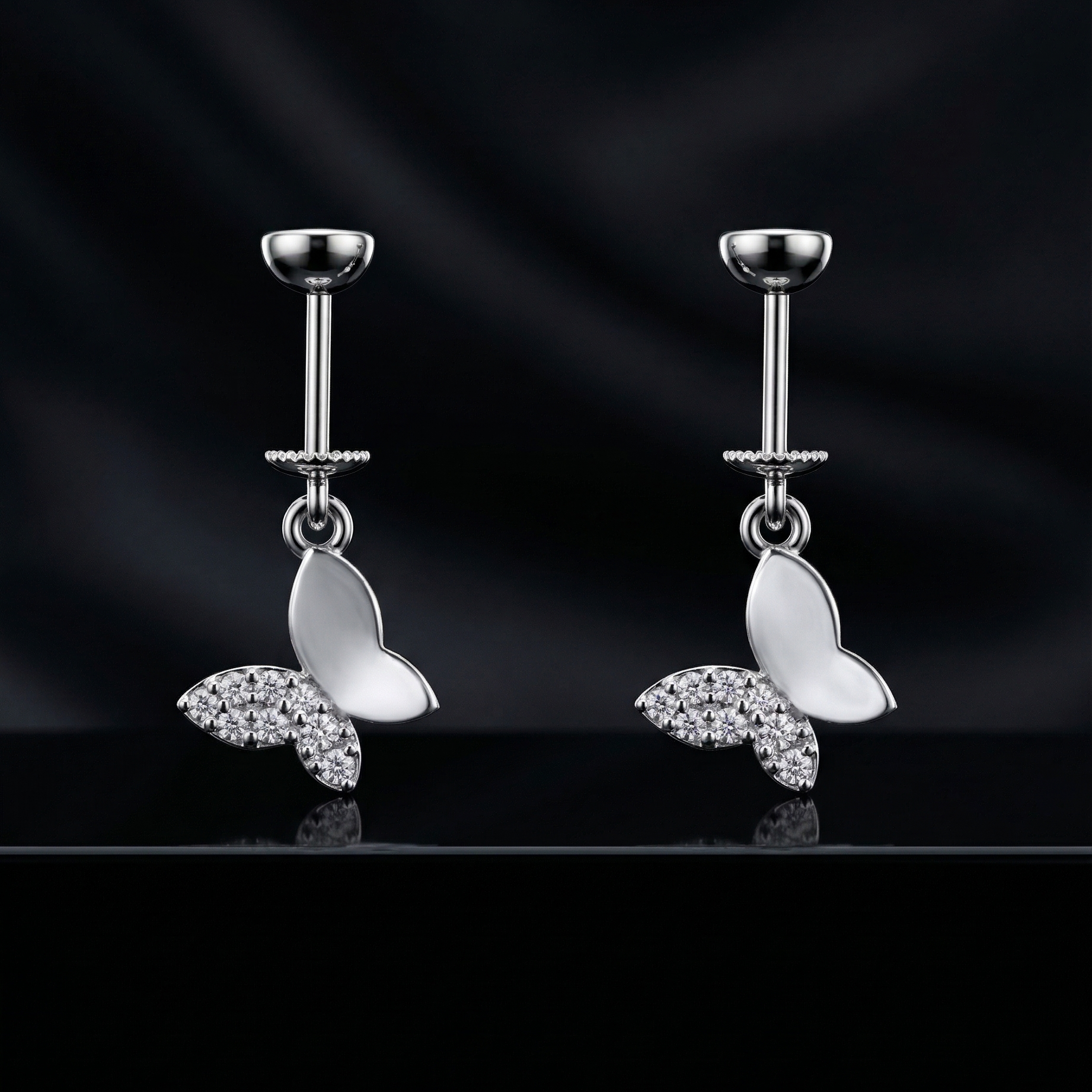 Zirconia Flutter Drop Helix Hanging