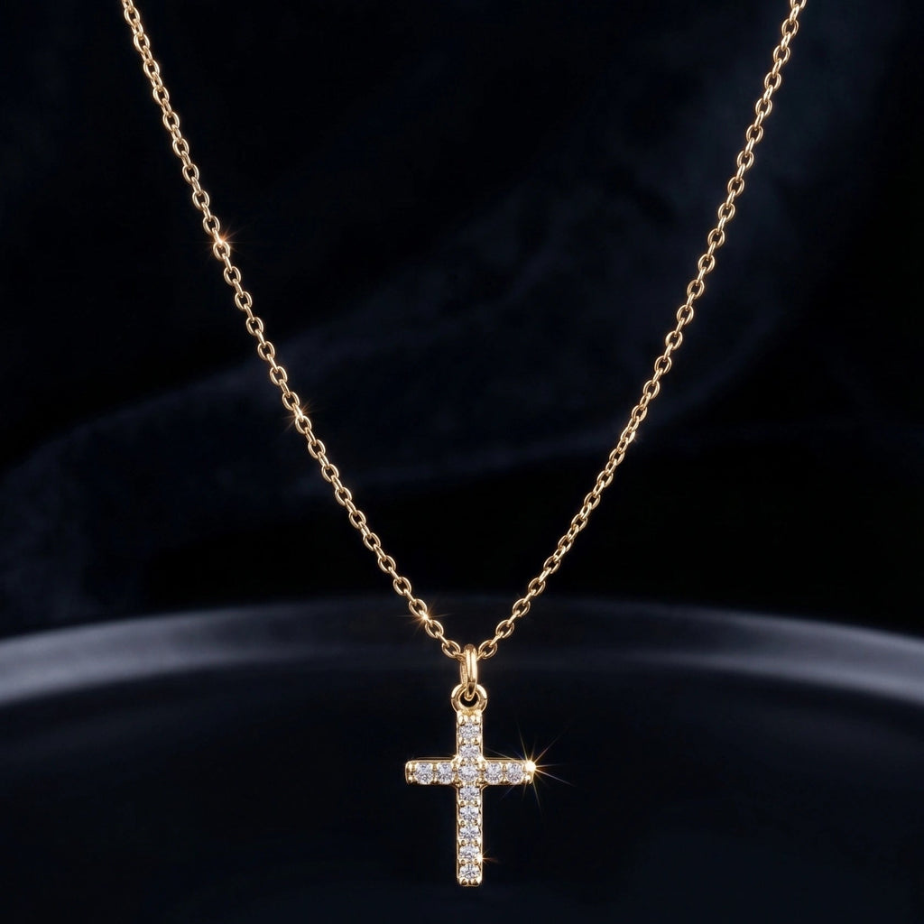 Zirconia Cross Necklace