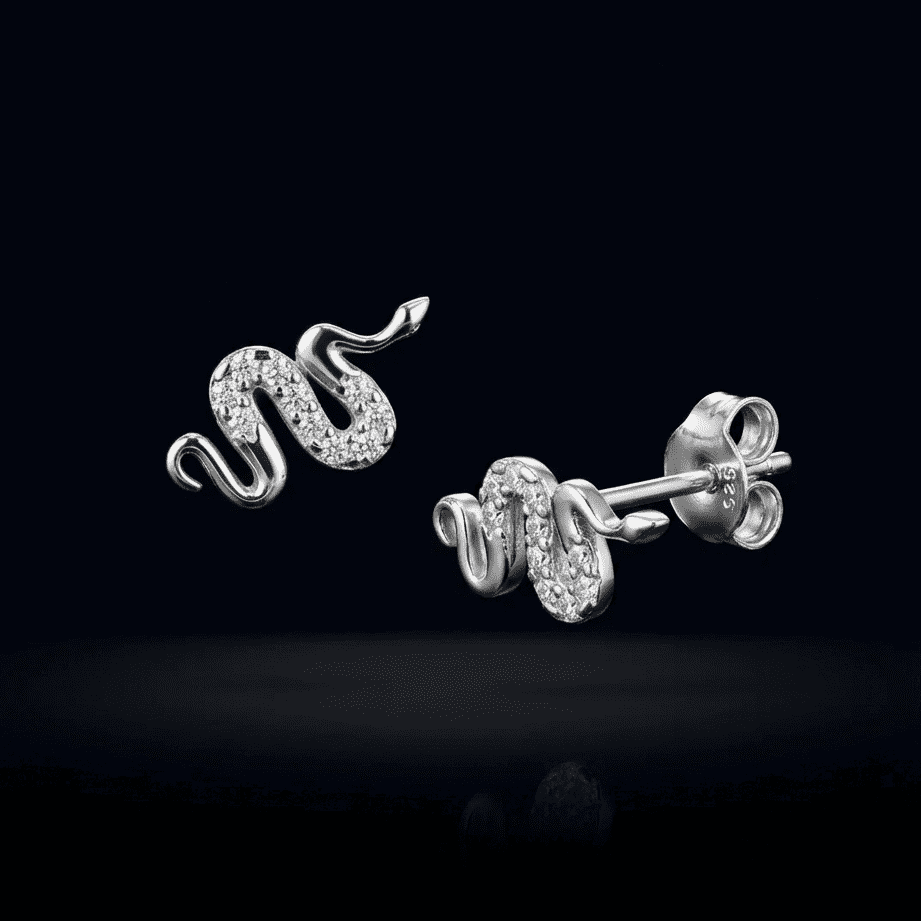 Zirconia Snake Stud