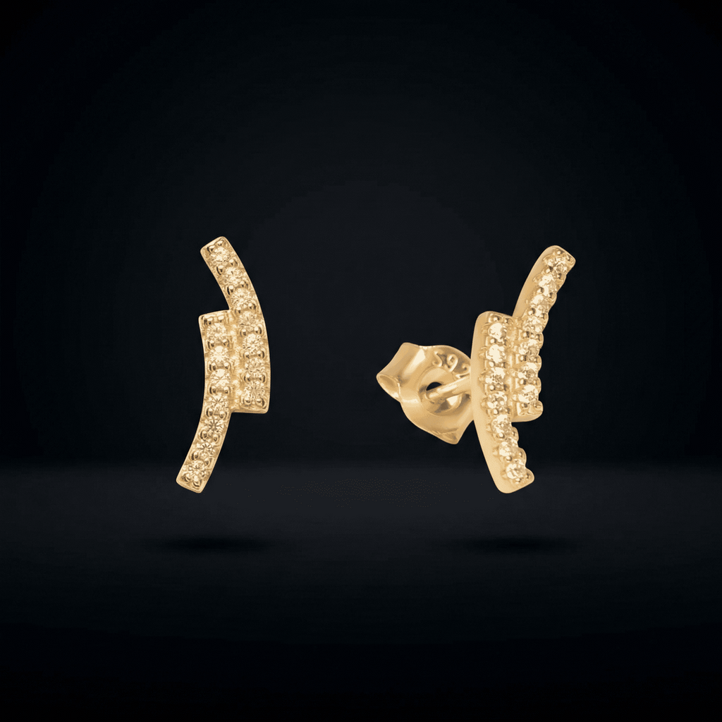 Curve Zirconia Duo Stud