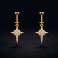Zirconia Dangle Star Helix Hanging Earrings