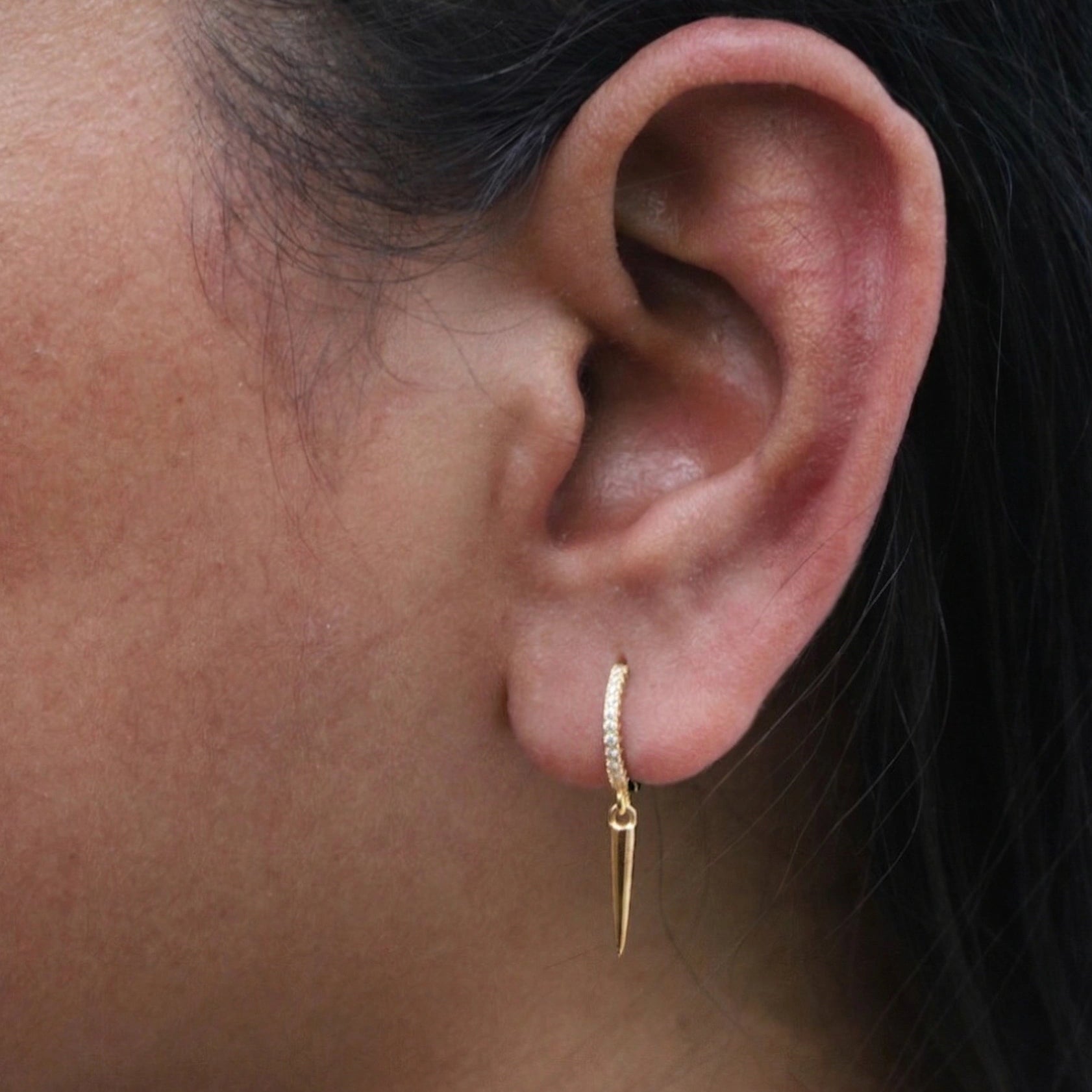 Spike Charm Bar Hoop