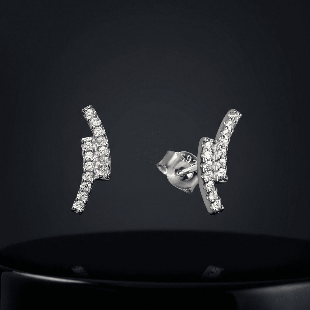 Curve Zirconia Duo Stud