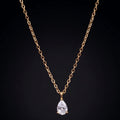 Teardrop Stone Diamond Necklace