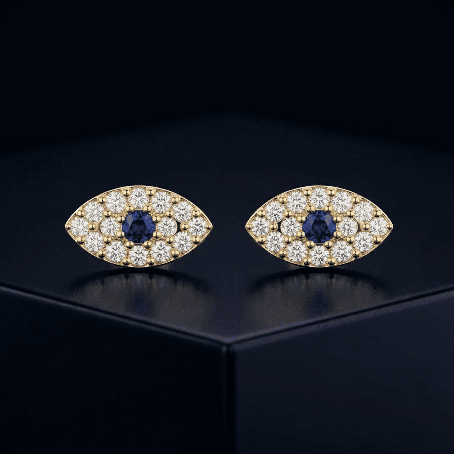 Evil Eye Zirconia Stud