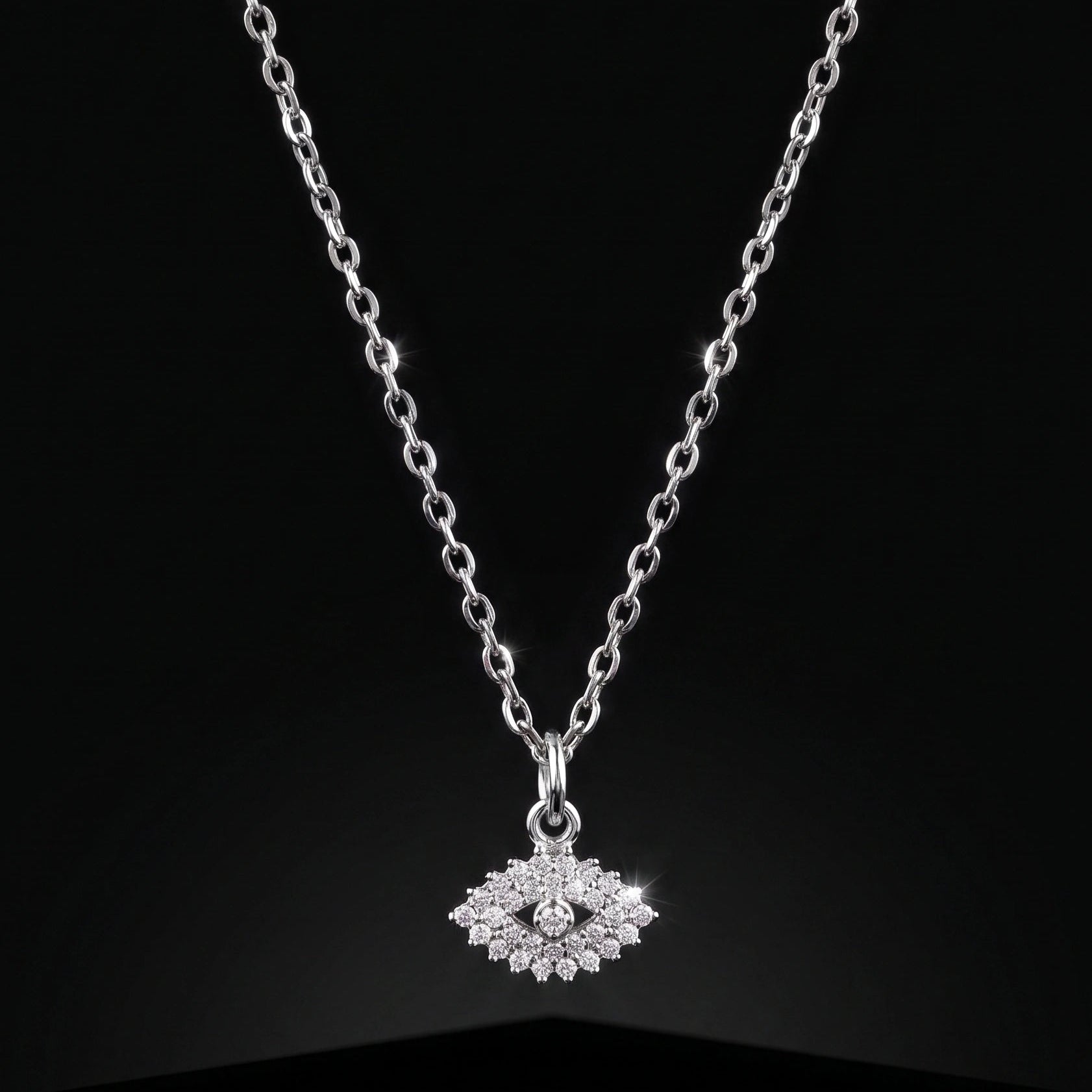 Iced Out Nazar Necklace