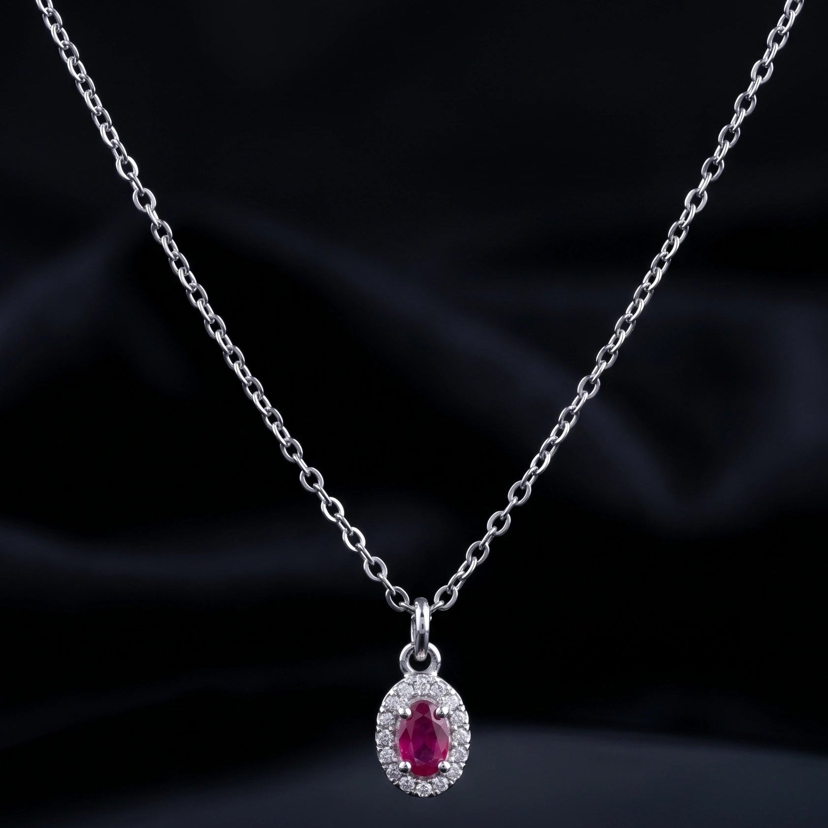 Ruby Solitare Necklace