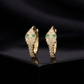 Serpentine Huggie Hoop Earrings