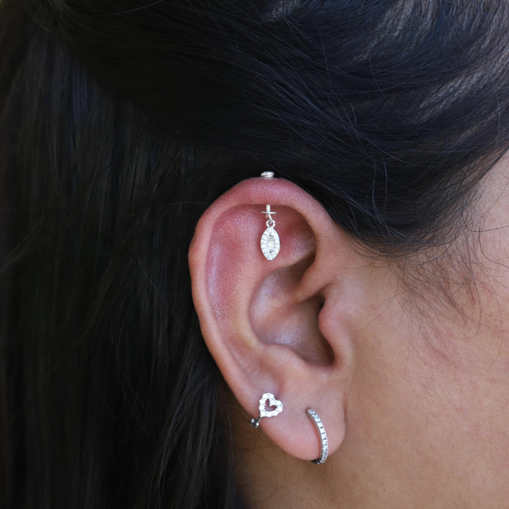 Zirconia Eye Helix Hanging