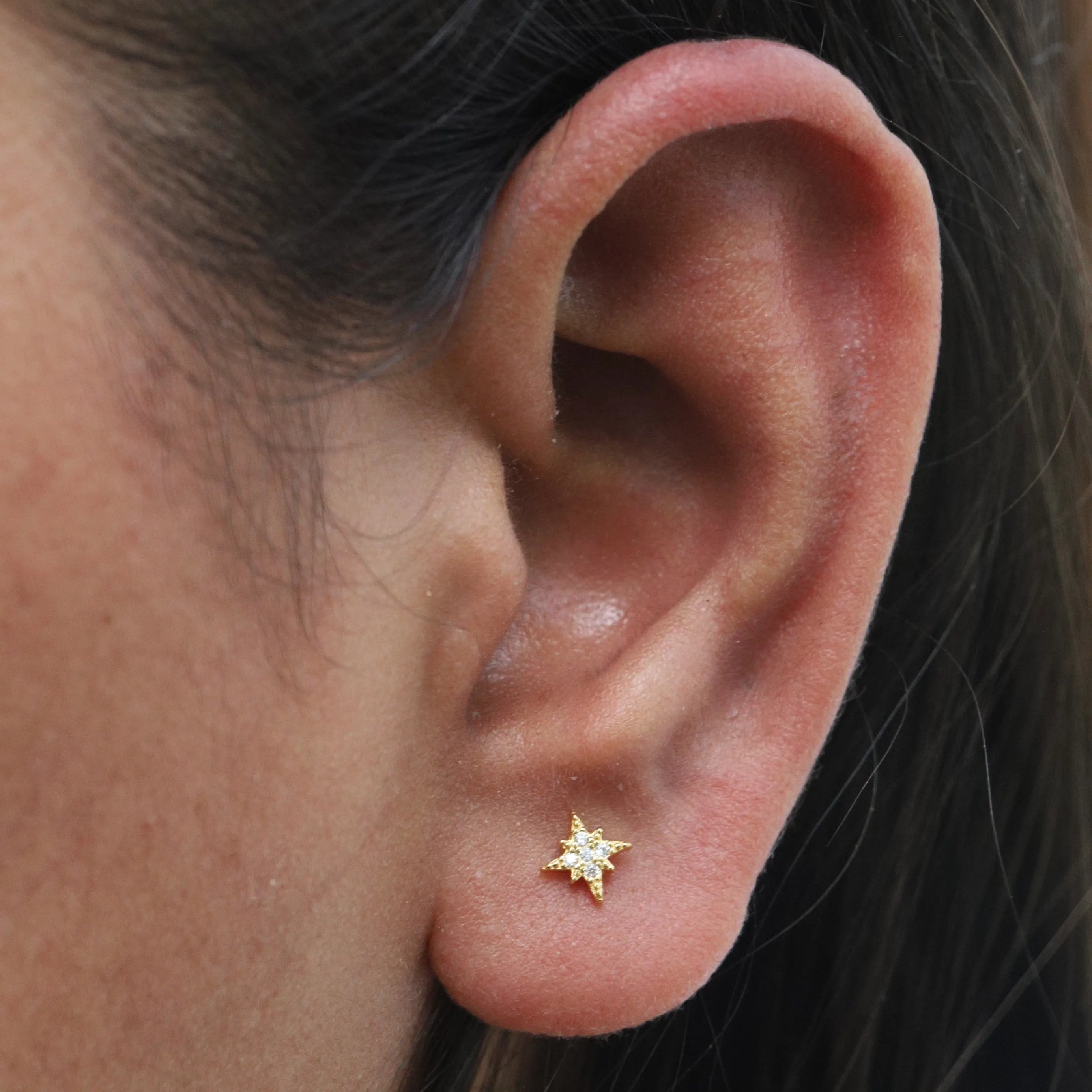 Celestial Zirconia Star Stud