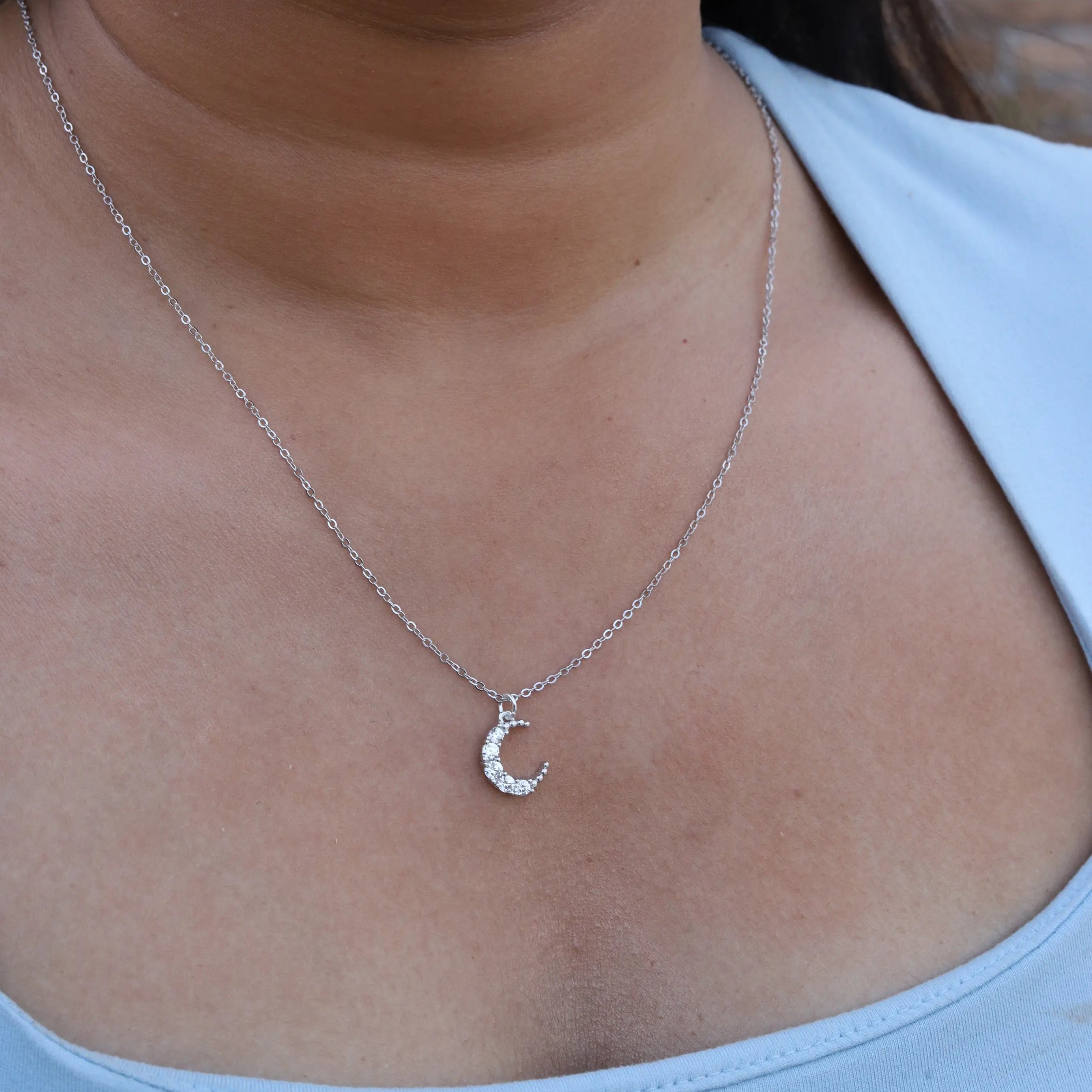 crescent moon necklace
