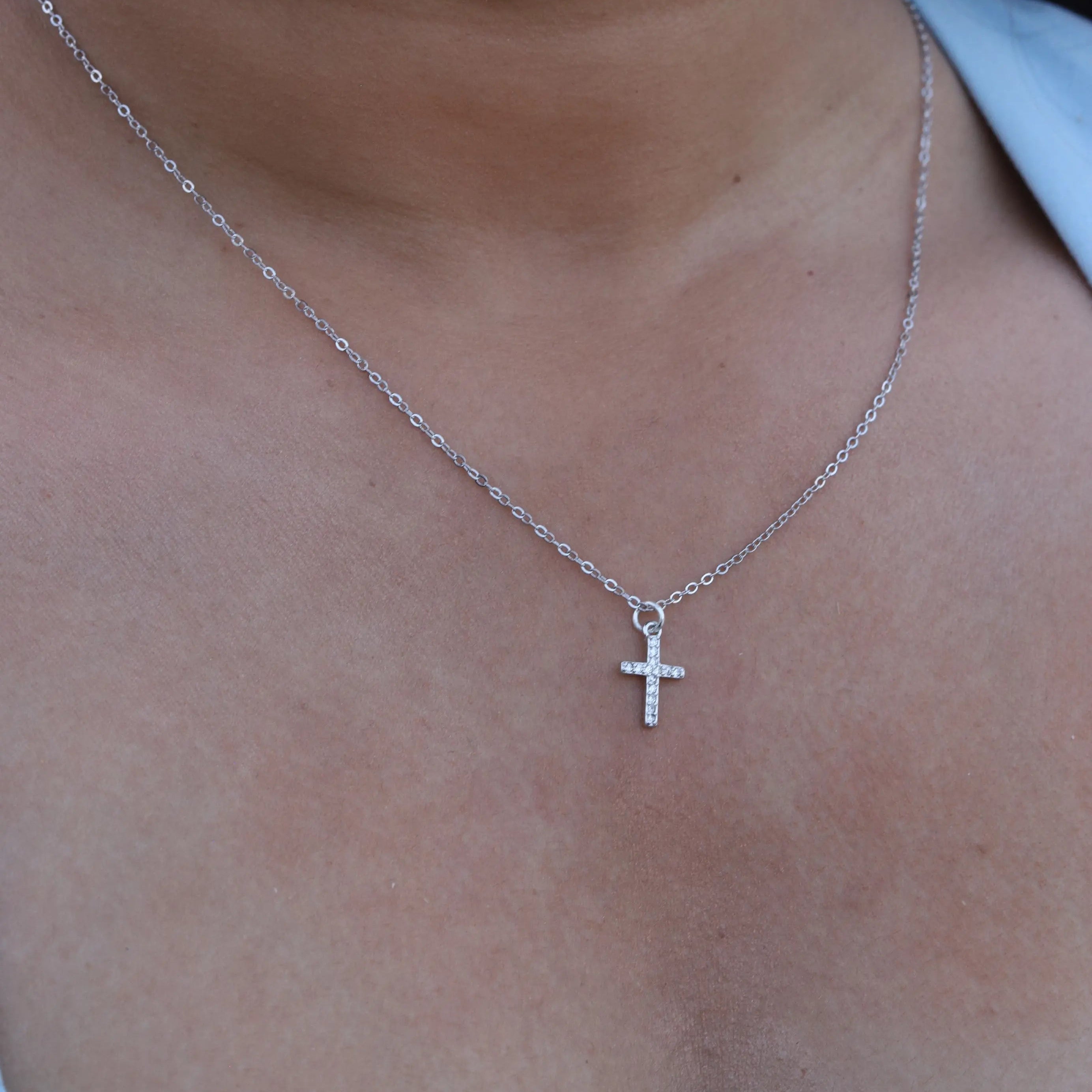 Zirconia Cross Necklace