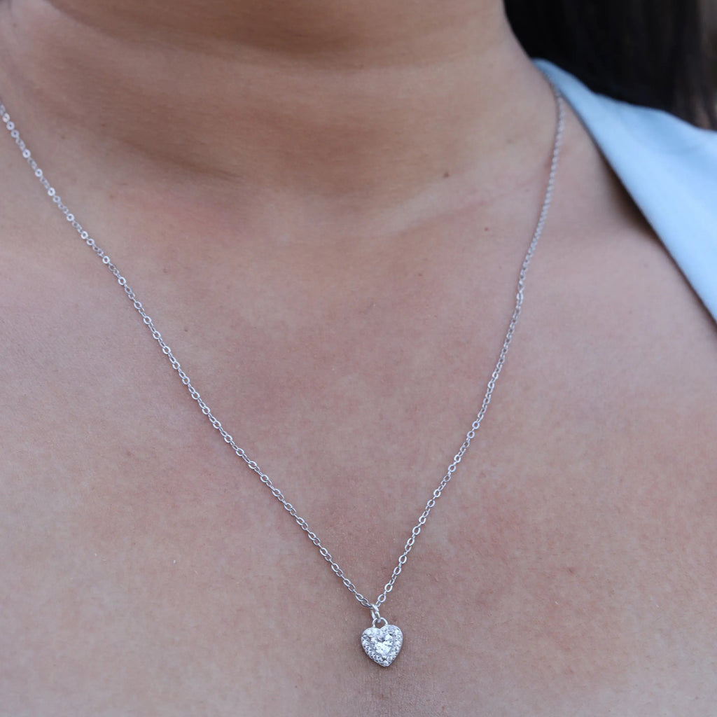 Solitare Heart Necklace