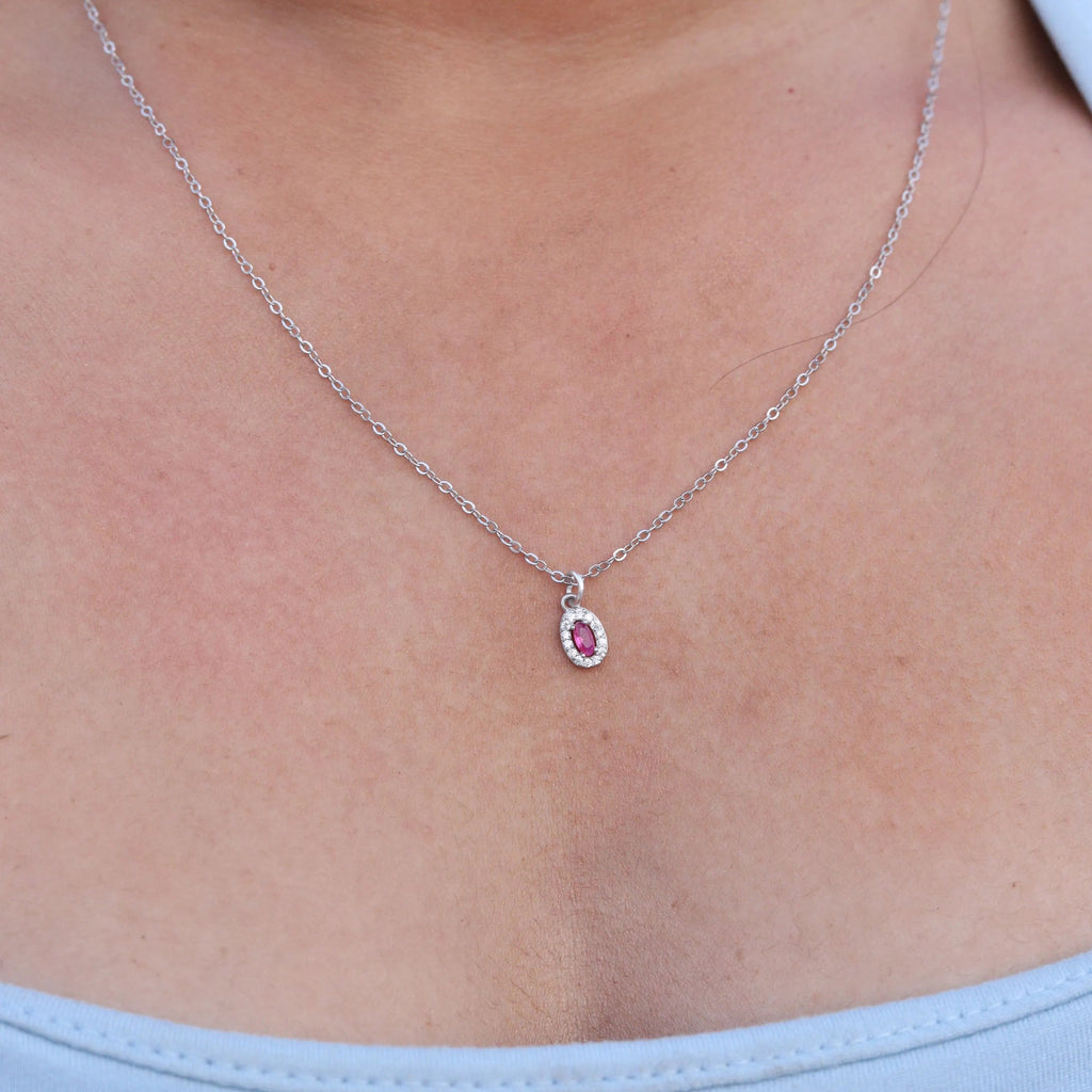 Ruby Solitare Necklace