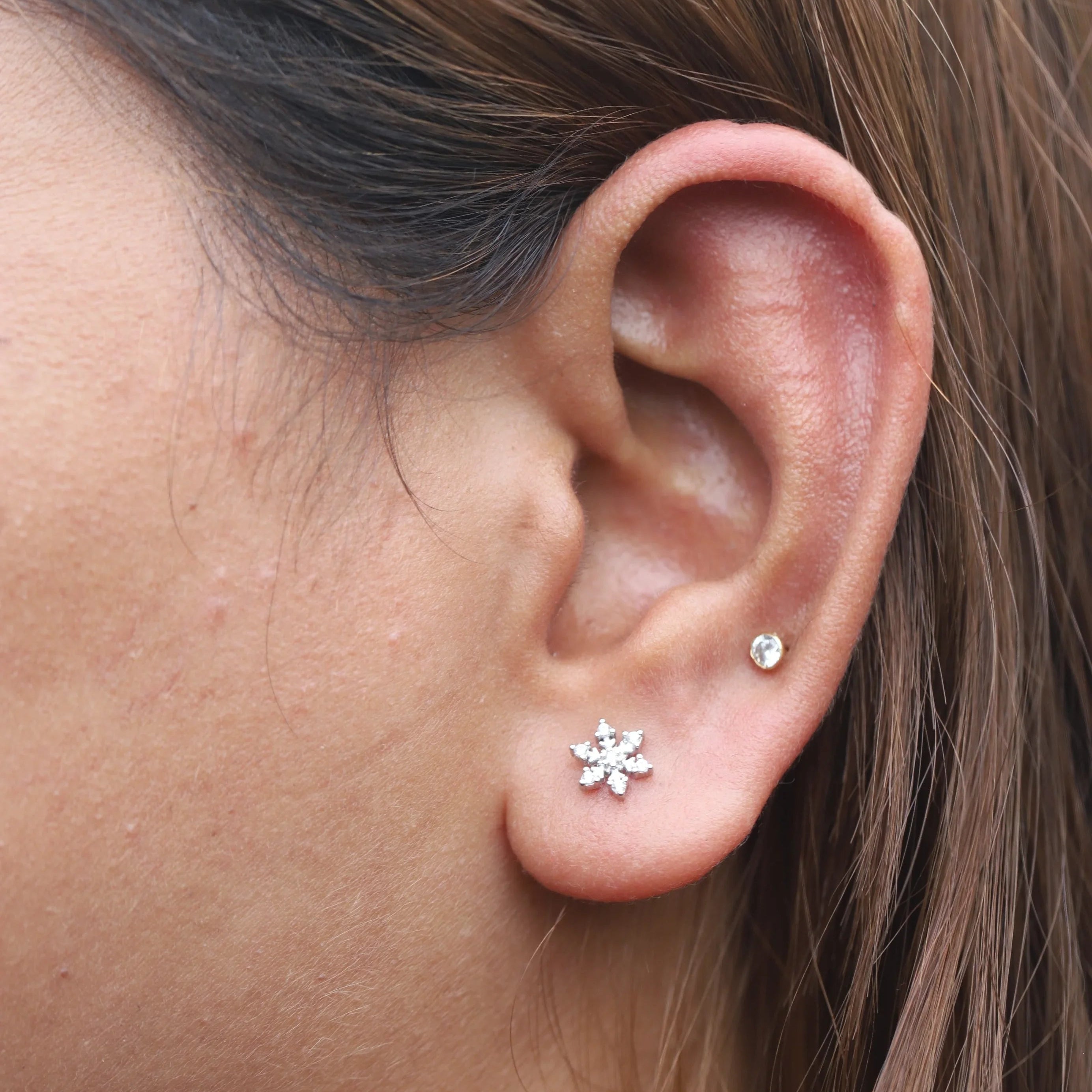Snowflake Stud Earrings