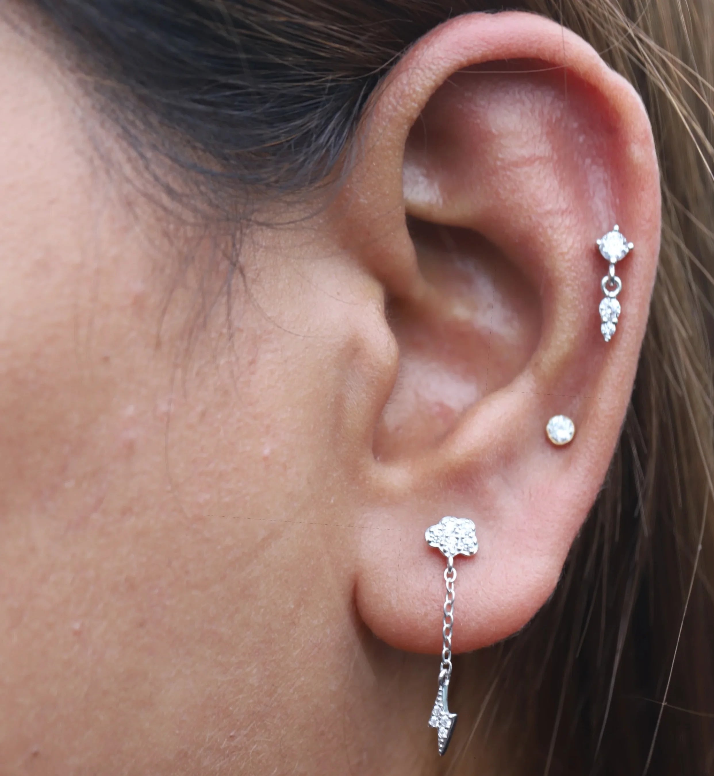 Lightning Cloud Chain Earring