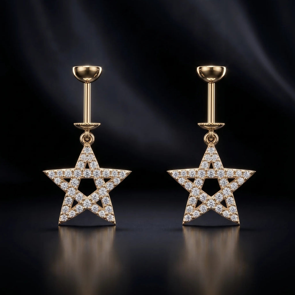 Starry Night Helix Hanging Earrings