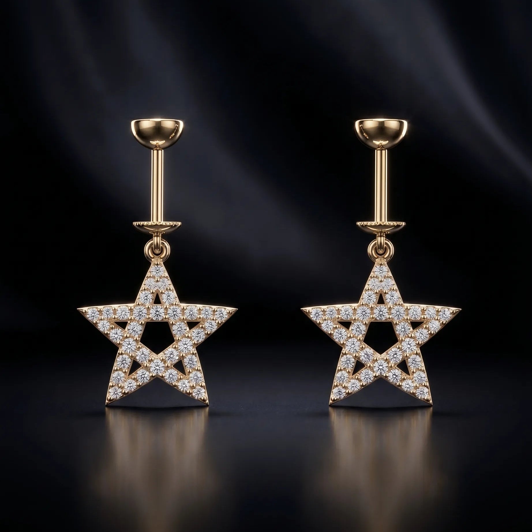 Starry Night Helix Hanging Earrings