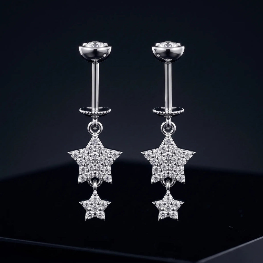 Falling Stars Helix Hanging Earrings