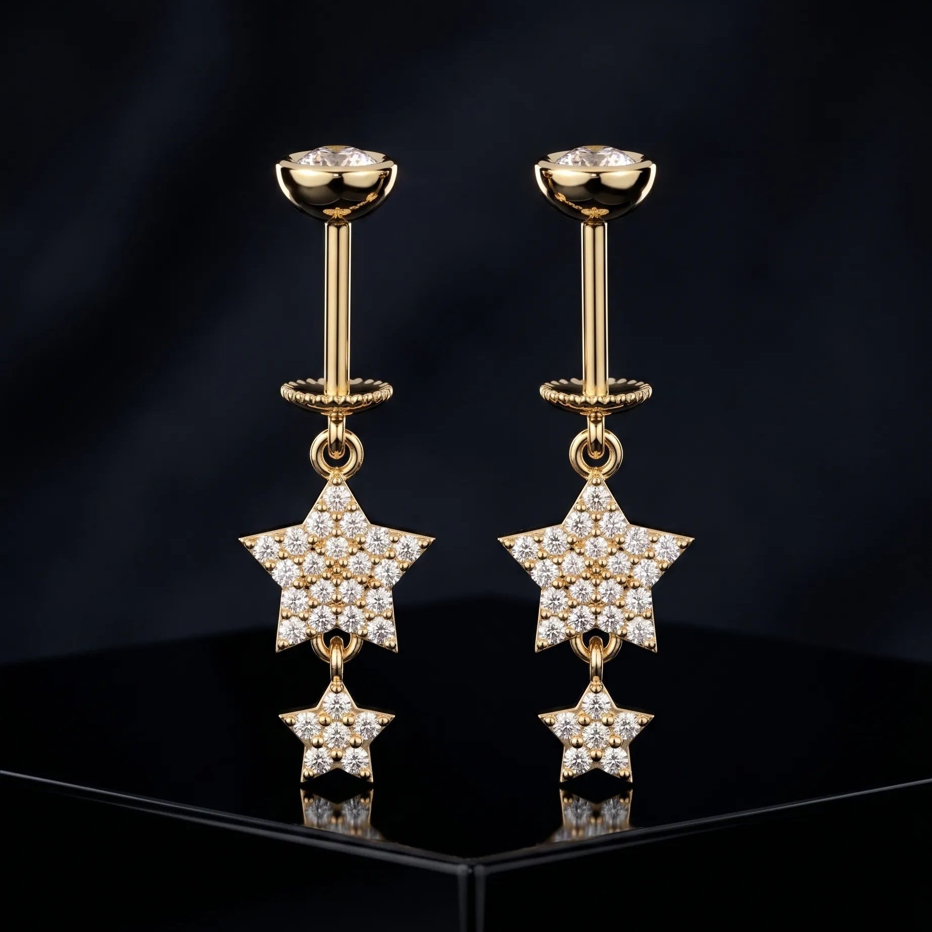 Falling Stars Helix Hanging Earrings