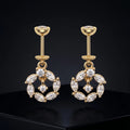 Marquise Circle Dangling Drop Helix Hanging
