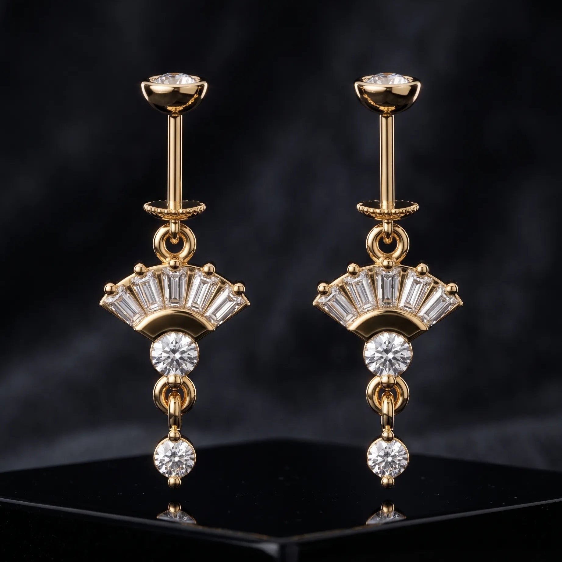 Celeste Helix Hanging Earrings