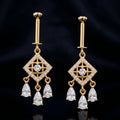 Luxury Zircon Dreamcatcher Helix Hanging Earrings