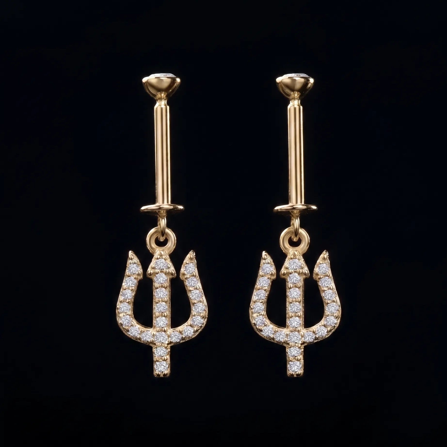 Trishul Helix Hanging Earrings