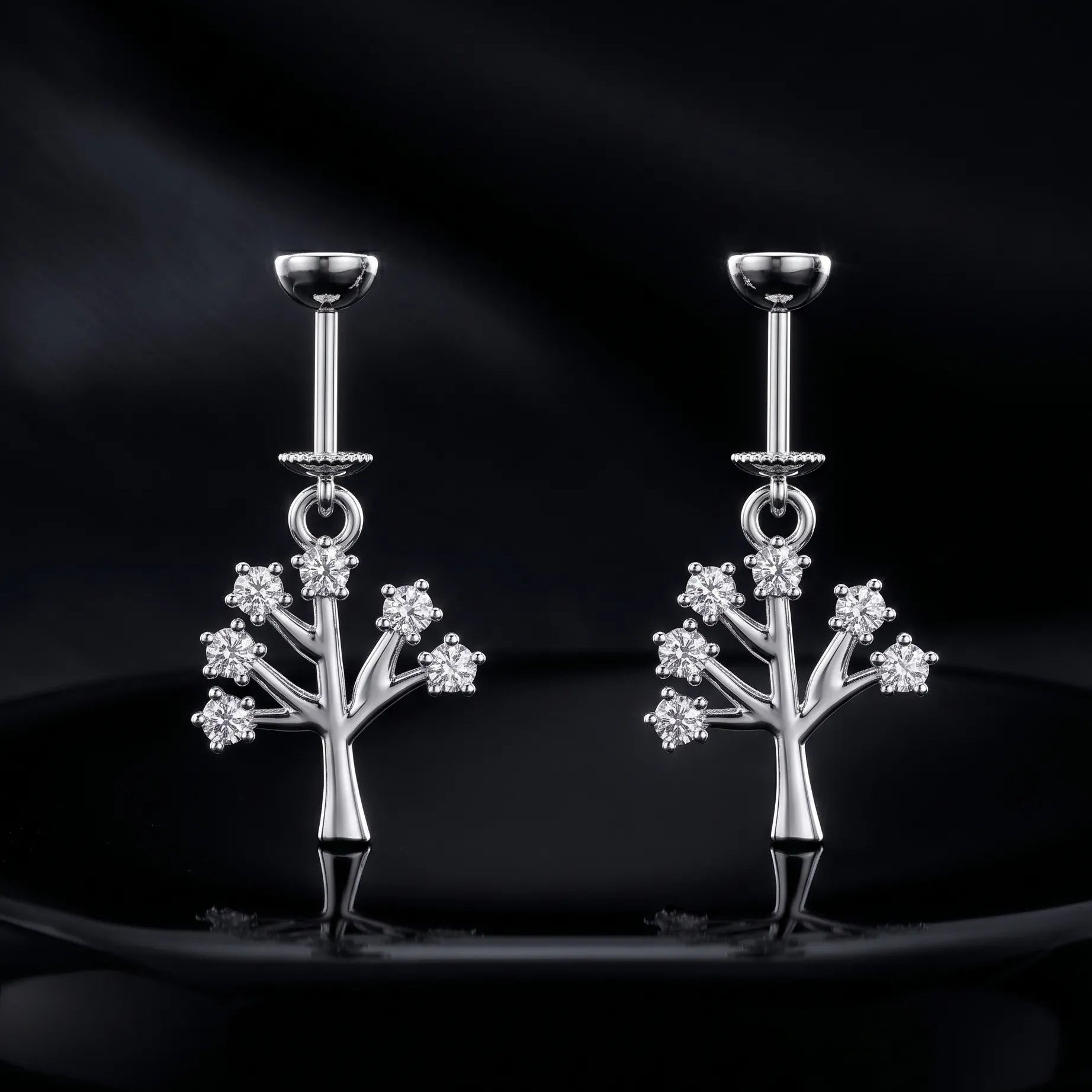 Tree of Eternity Helix Hanging Earrrings