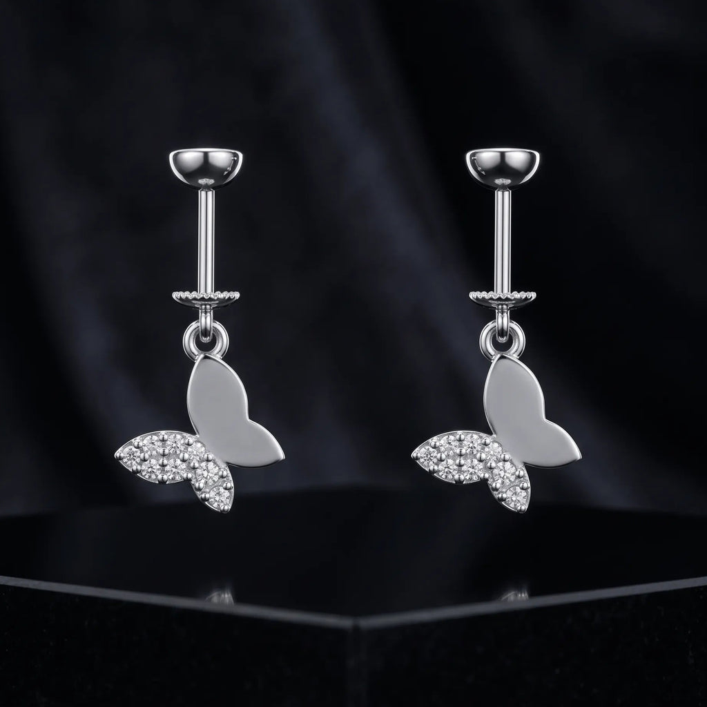 Floating Butterfly Helix Hanging Earrings