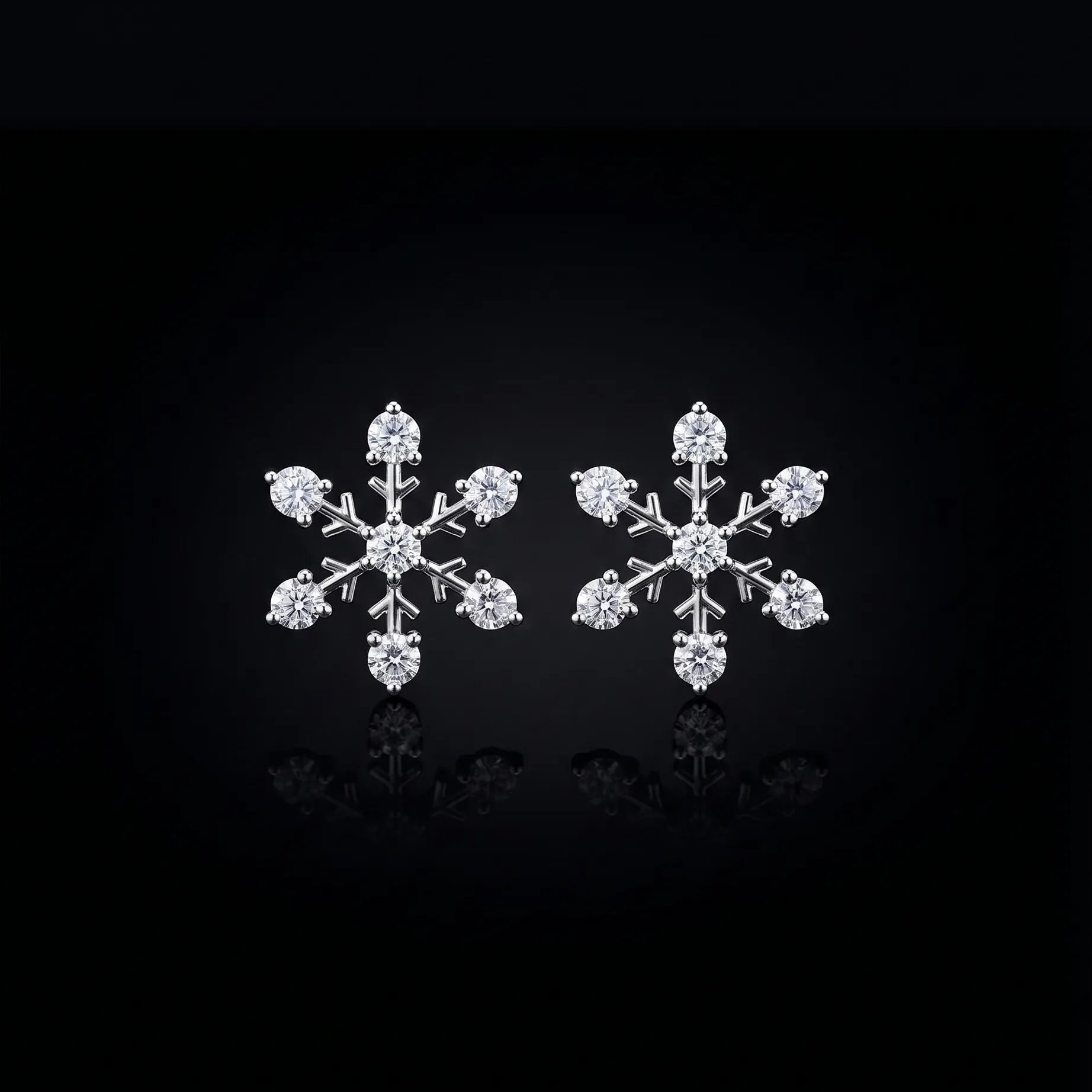Snowflake Stud Earrings